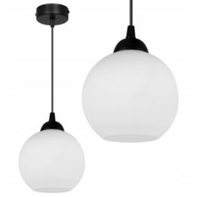 Lampa sufitowa wisząca Light Home LH Eliza metalowa 1x E27 60W czarny/biały 1szt.