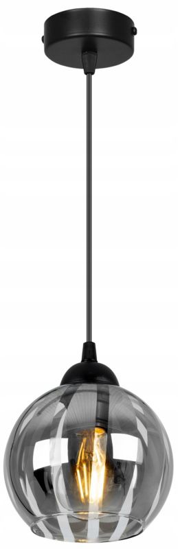 Lampa sufitowa wisząca Light Home LH Eliza metalowa 1x E27 60W czarny/szary 1szt.