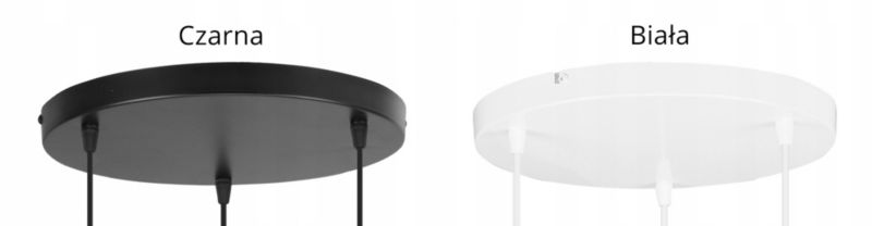 Lampa sufitowa wisząca Light Home LH Eliza okrągła 3x E27 60W czarny/biały1szt.