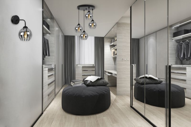 Lampa sufitowa wisząca Light Home LH Eliza okrągła 4x E27 60W czarny/szary 1szt.