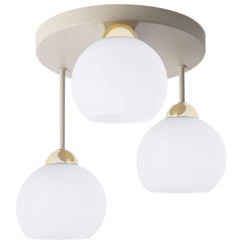 Lampa sufitowa wisząca Light Home LH Eliza White okrągła 3x E27 kaszmirowy/złoty 1szt.