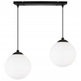 Lampa sufitowa wisząca Light Home LH Florence 2x E27 60W czarny/biały 15cm 1szt.