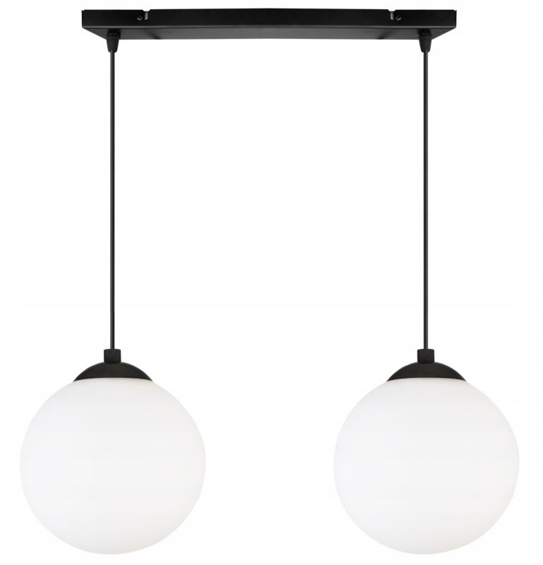 Lampa sufitowa wisząca Light Home LH Florence 2x E27 60W czarny/biały 15cm 1szt.