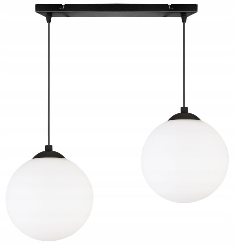 Lampa sufitowa wisząca Light Home LH Florence 2x E27 60W czarny/biały 18cm 1szt.
