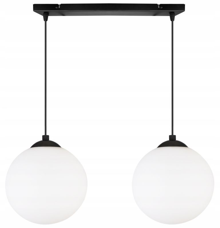 Lampa sufitowa wisząca Light Home LH Florence 2x E27 60W czarny/biały 18cm 1szt.