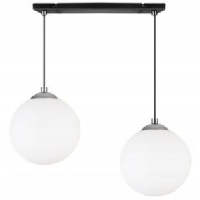 Lampa sufitowa wisząca Light Home LH Florence 2x E27 60W czarny/chrom 18cm 1szt.