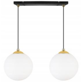 Lampa sufitowa wisząca Light Home LH Florence 2x E27 60W czarny/złoty 18cm 1szt.