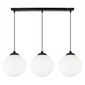 Lampa sufitowa wisząca Light Home LH Florence 3x E27 60W czarny/biały 15cm 1szt.