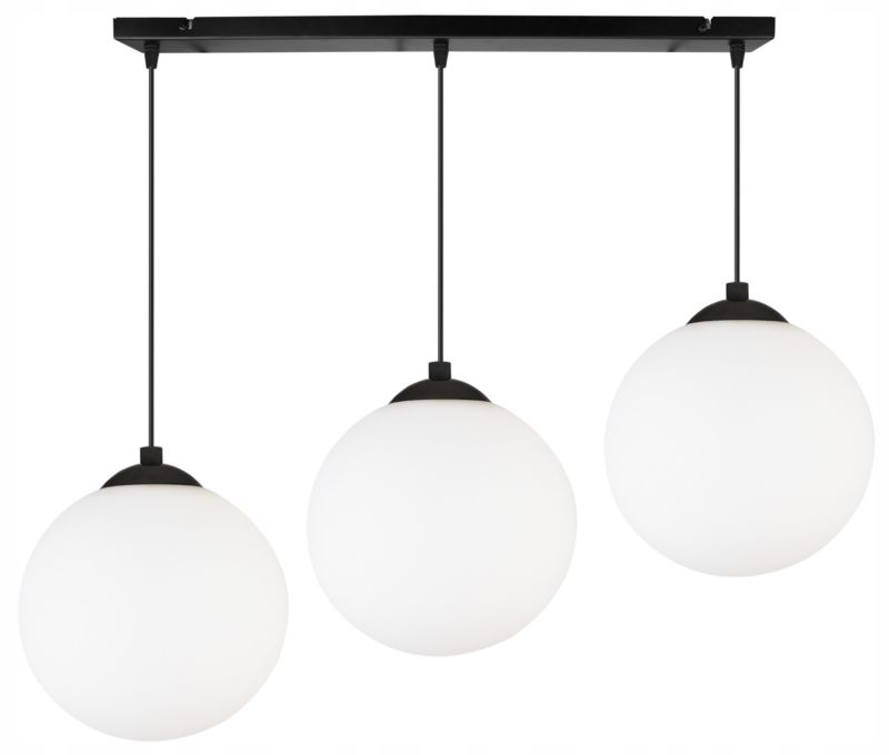 Lampa sufitowa wisząca Light Home LH Florence 3x E27 60W czarny/biały 18cm 1szt.