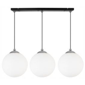 Lampa sufitowa wisząca Light Home LH Florence 3x E27 60W czarny/chrom 18cm 1szt.