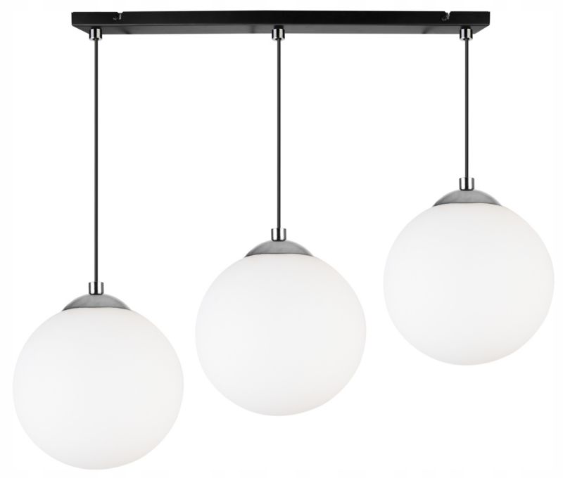 Lampa sufitowa wisząca Light Home LH Florence 3x E27 60W czarny/chrom 18cm 1szt.
