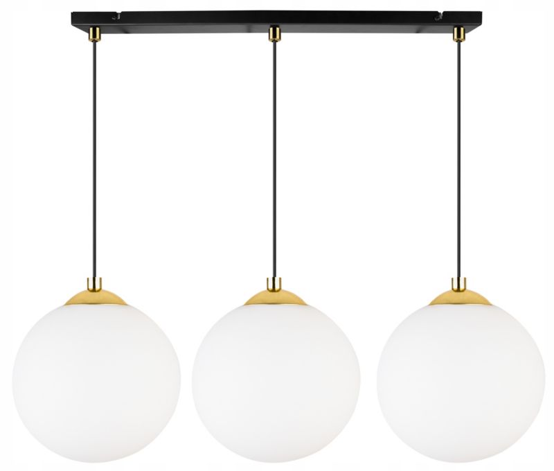 Lampa sufitowa wisząca Light Home LH Florence 3x E27 60W czarny/złoty 18cm 1szt.