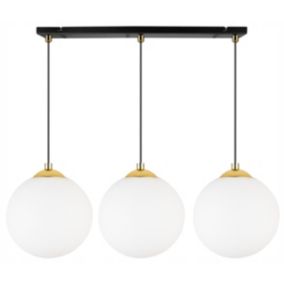 Lampa sufitowa wisząca Light Home LH Florence 3x E27 60W czarny/złoty 18cm 1szt.