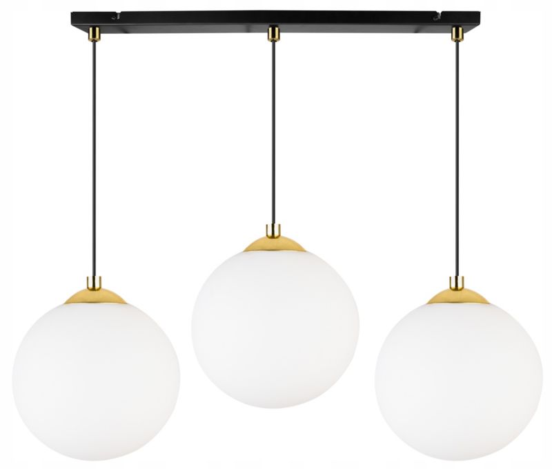 Lampa sufitowa wisząca Light Home LH Florence 3x E27 60W czarny/złoty 18cm 1szt.