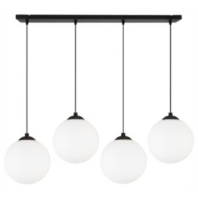 Lampa sufitowa wisząca Light Home LH Florence 4x E27 60W czarny/biały 18cm 1szt.