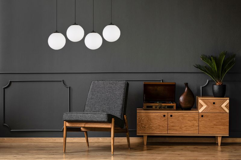Lampa sufitowa wisząca Light Home LH Florence 4x E27 60W czarny/biały 18cm 1szt.
