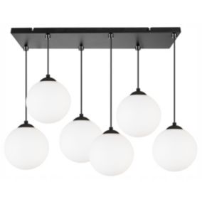 Lampa sufitowa wisząca Light Home LH Florence 6x E27 60W czarny 18cm 1szt.