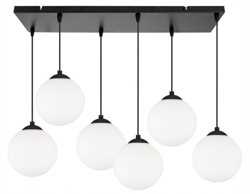 Lampa sufitowa wisząca Light Home LH Florence 6x E27 60W czarny/biały 15cm 1szt.
