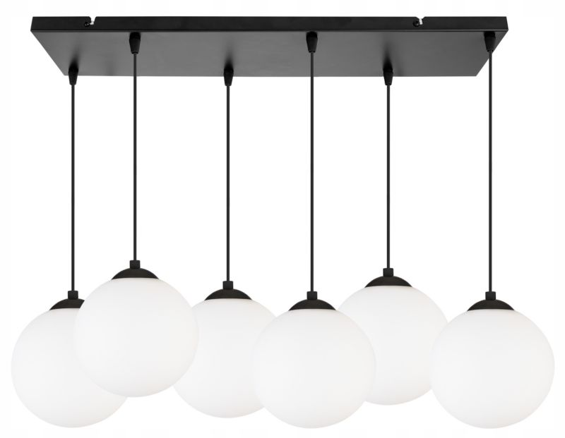 Lampa sufitowa wisząca Light Home LH Florence 6x E27 60W czarny/biały 18cm 1szt.
