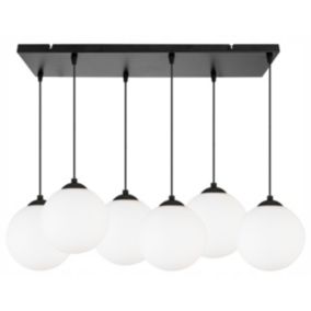 Lampa sufitowa wisząca Light Home LH Florence 6x E27 60W czarny/biały 18cm 1szt.