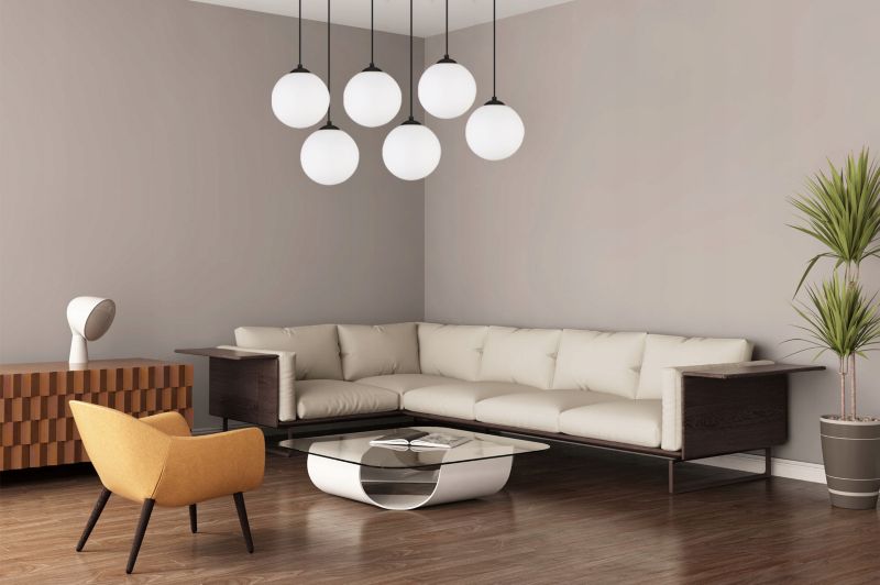 Lampa sufitowa wisząca Light Home LH Florence 6x E27 60W czarny/biały 18cm 1szt.