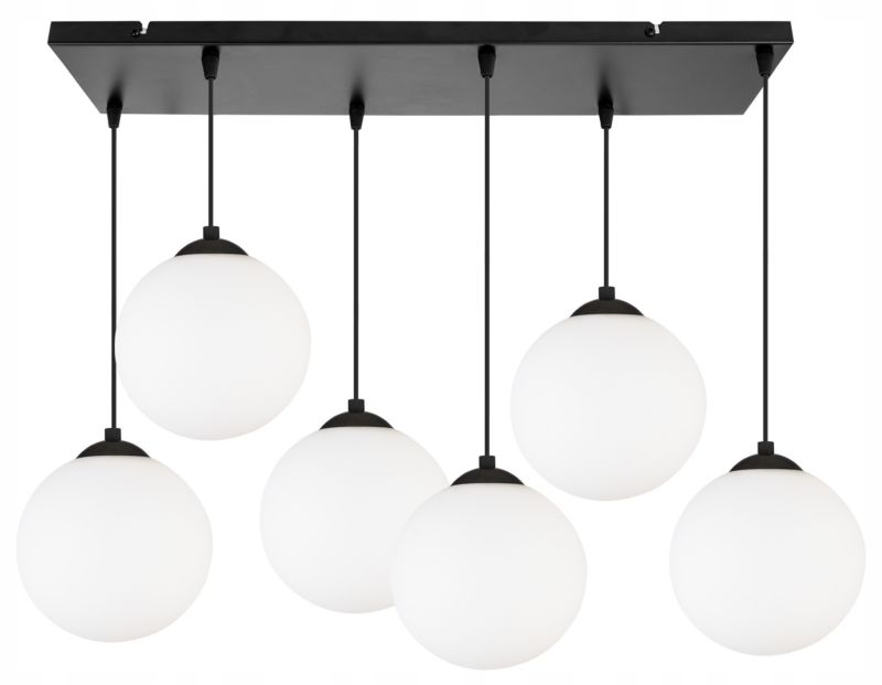 Lampa sufitowa wisząca Light Home LH Florence 6x E27 60W czarny/biały 18cm 1szt.
