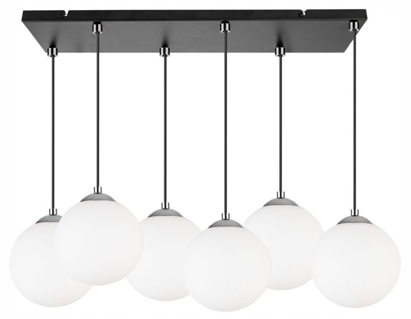 Lampa sufitowa wisząca Light Home LH Florence 6x E27 60W czarny/chrom 18cm 1szt.