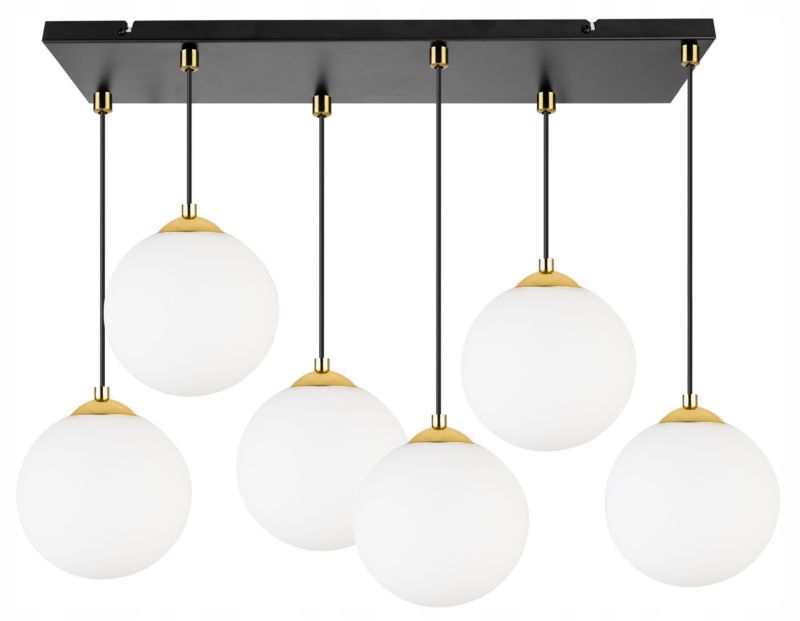 Lampa sufitowa wisząca Light Home LH Florence 6x E27 60W czarny/złoty 18cm 1szt.