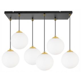 Lampa sufitowa wisząca Light Home LH Florence 6x E27 60W czarny/złoty 18cm 1szt.