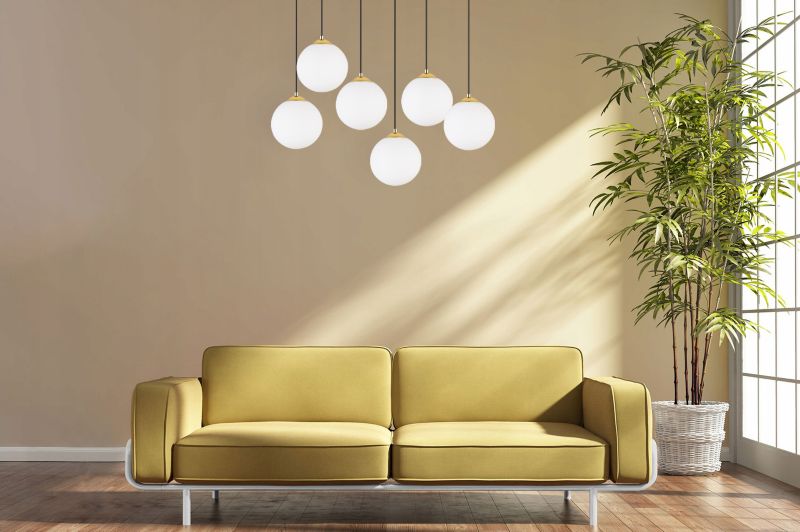 Lampa sufitowa wisząca Light Home LH Florence 6x E27 60W czarny/złoty 18cm 1szt.