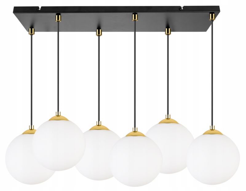 Lampa sufitowa wisząca Light Home LH Florence 6x E27 60W czarny/złoty 18cm 1szt.