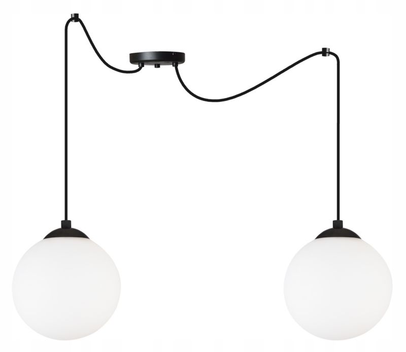 Lampa sufitowa wisząca Light Home LH Florence Pająk 2x E27 60W czarny/biały 15cm 1szt.