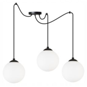Lampa sufitowa wisząca Light Home LH Florence Pająk 3x E27 60W czarny/biały 15cm 1szt.