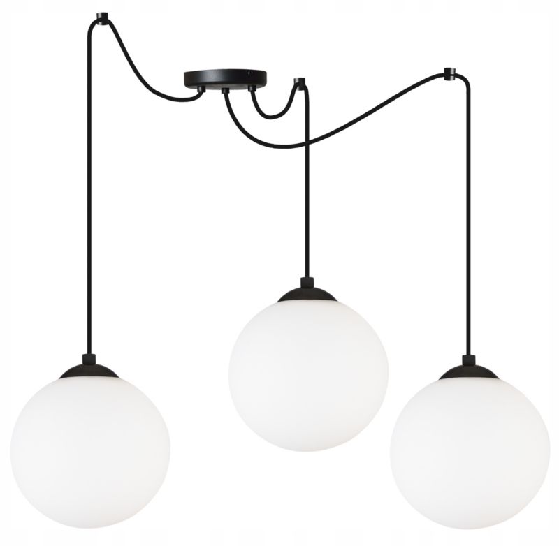 Lampa sufitowa wisząca Light Home LH Florence Pająk 3x E27 60W czarny/biały 18cm 1szt.