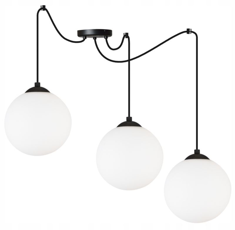 Lampa sufitowa wisząca Light Home LH Florence Pająk 3x E27 60W czarny/biały 18cm 1szt.