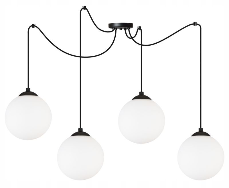 Lampa sufitowa wisząca Light Home LH Florence Pająk 4x E27 60W czarny/biały 15cm 1szt.