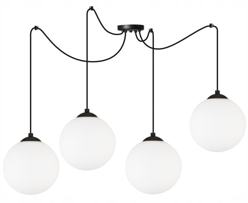 Lampa sufitowa wisząca Light Home LH Florence Pająk 4x E27 60W czarny/biały 18cm 1szt.