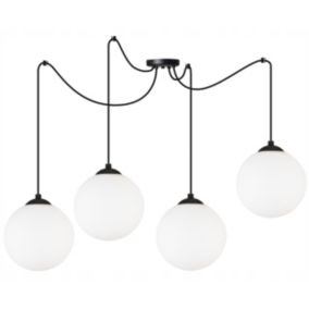 Lampa sufitowa wisząca Light Home LH Florence Pająk 4x E27 60W czarny/biały 18cm 1szt.