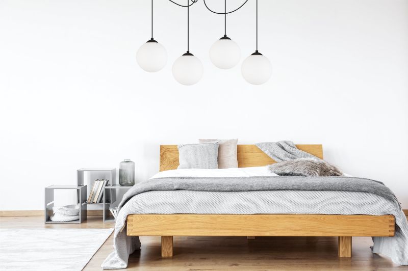 Lampa sufitowa wisząca Light Home LH Florence Pająk 4x E27 60W czarny/biały 18cm 1szt.