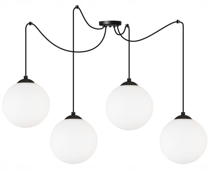 Lampa sufitowa wisząca Light Home LH Florence Pająk 4x E27 60W czarny/biały 18cm 1szt.