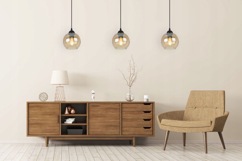 Lampa sufitowa wisząca Light Home LH Haga 1x E27 60W czarny/bezbarwny 1szt.