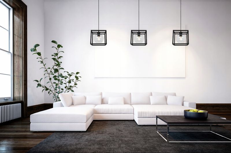 Lampa sufitowa wisząca Light Home LH Haga Cage 1x E27 60W szkło bezbarwny 1szt.
