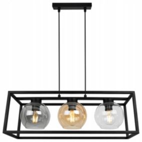 Lampa sufitowa wisząca Light Home LH Haga Cage 3x E27 60W szkło multikolor 1szt.