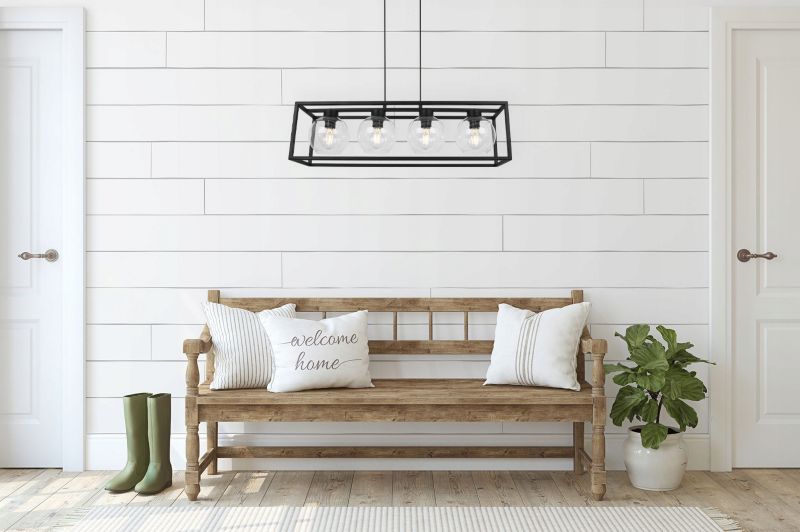 Lampa sufitowa wisząca Light Home LH Haga Cage 4x E27 60W szkło bezbarwny 1szt.