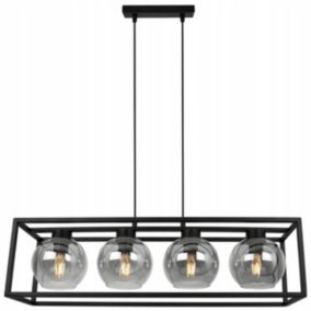 Lampa sufitowa wisząca Light Home LH Haga Cage 4x E27 60W szkło grafitowy 1szt.