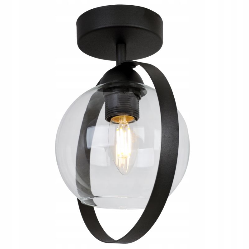 Lampa sufitowa wisząca Light Home LH Haga Ring 1x E27 60W szkło bezbarwny 1szt.