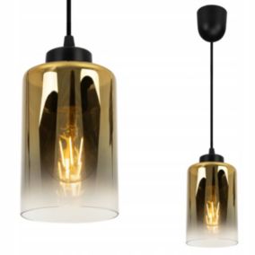 Lampa sufitowa wisząca Light Home LH Hella 1x E27 60W czarny/złoty 1szt.