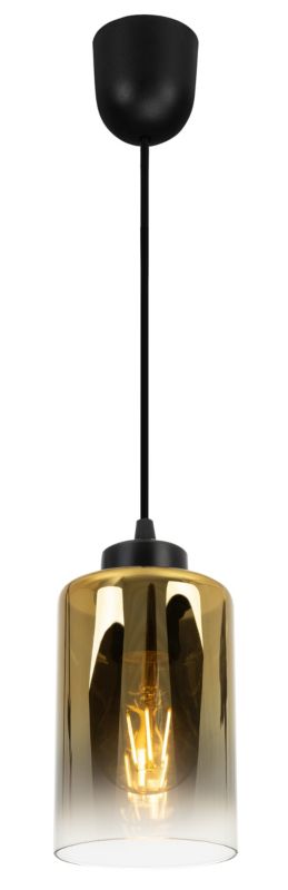 Lampa sufitowa wisząca Light Home LH Hella 1x E27 60W czarny/złoty 1szt.