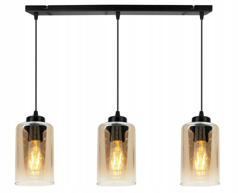 Lampa sufitowa wisząca Light Home LH Hella 3x E27 60W miodowy 1szt.