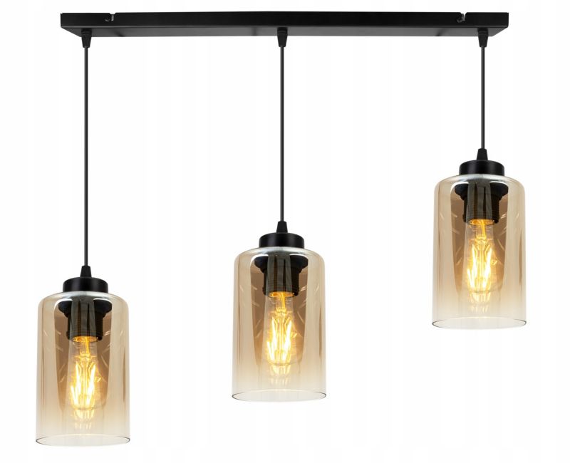 Lampa sufitowa wisząca Light Home LH Hella 3x E27 60W miodowy 1szt.